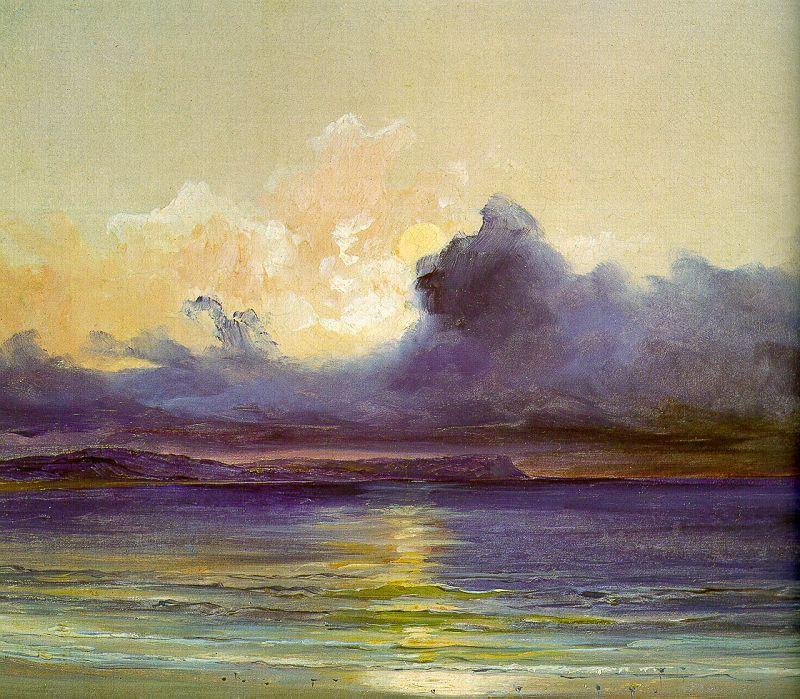 Charles Blechen Sunset at Sea Germany oil painting art